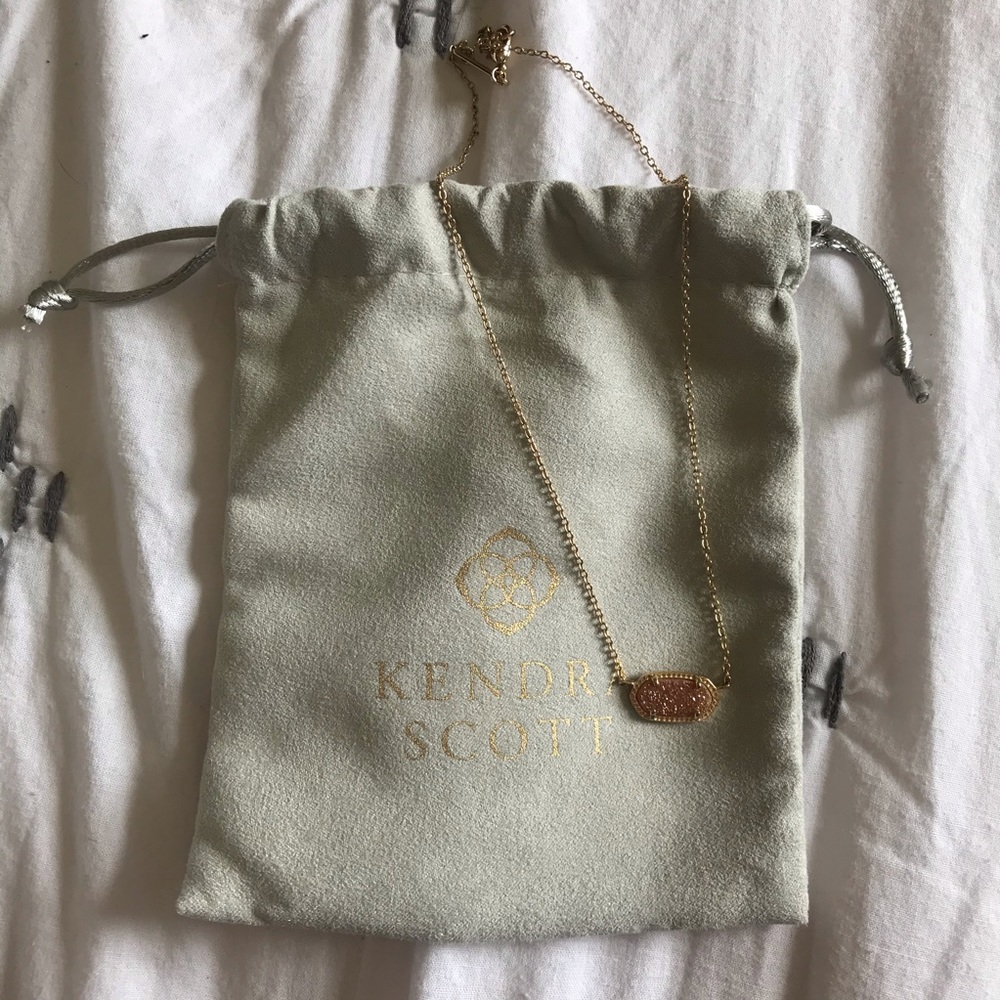 Kendra Scott Elisa Necklace - Rose Gold Drusy